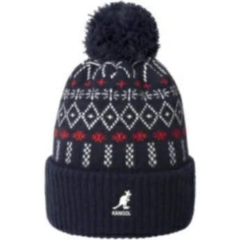 Granatowa czapka z pomponem Holiday Dk Blue marki Kangol