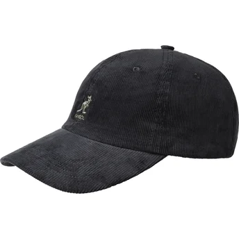 Czarna regulowana czapka z daszkiem Cord Baseball Black marki Kangol