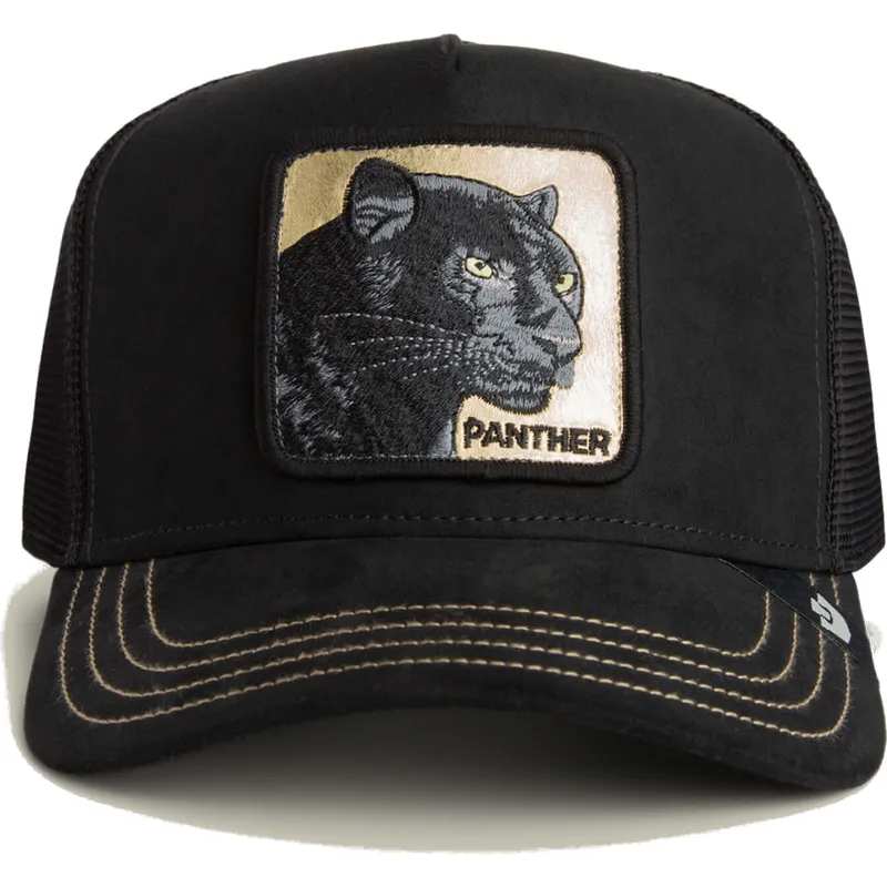 czapka-trucker-czarna-pantera-panther-golden-suede-the-farm-od-goorin-bros