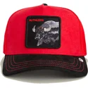 cappellino-trucker-rosso-e-nero-bufalo-ruthless-buffalo-suede-the-farm-di-goorin-bros