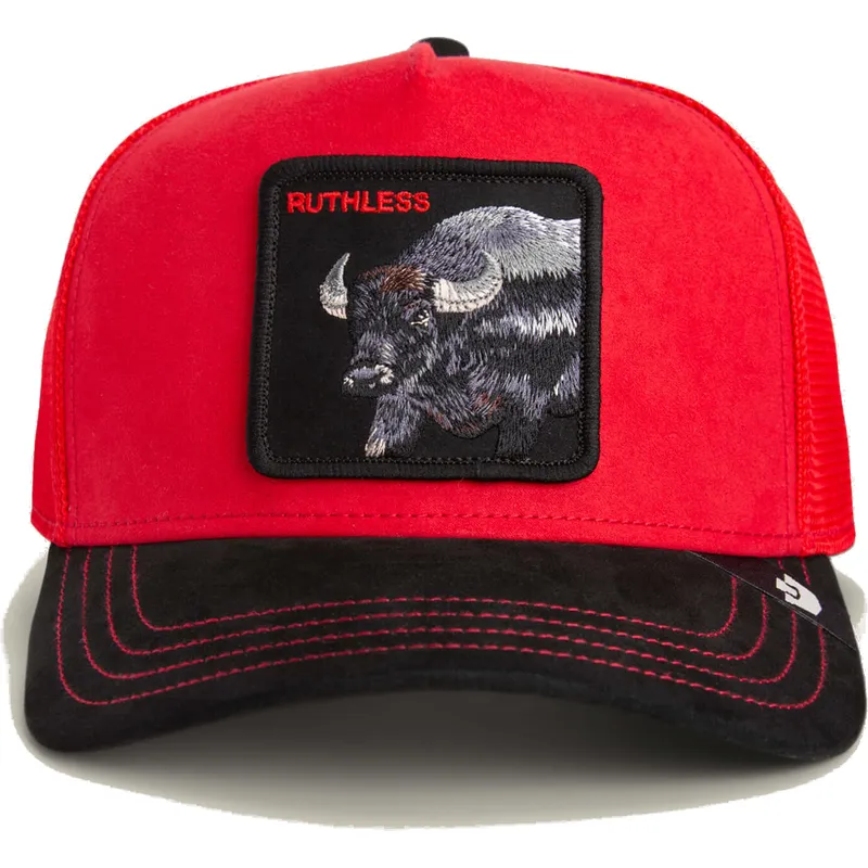 goorin-bros-the-farm-ruthless-buffalo-suede-rod-och-svart-truckerkeps-buffel