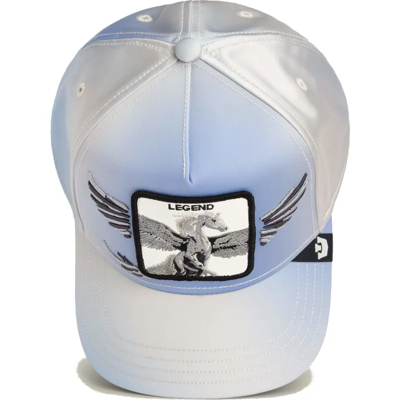 cappello-snapback-azzurro-con-visiera-curva-pegaso-legend-flare-up-wings-the-farm-di-goorin-bros