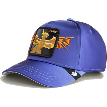 Violette gebogene Snapback-Kappe Drache Fury Hell Hath No Wings The Farm von Goorin Bros.