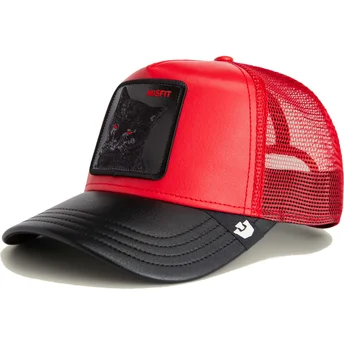 Casquette trucker rouge et noire chat Misfit Courtside The Farm Goorin Bros.
