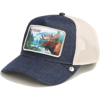 Goorin Bros. Elk Off The Grid Staycation Homestead The Farm Blue and White Trucker Hat