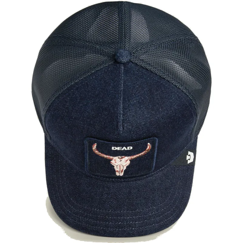 cappellino-trucker-blu-marino-bue-dead-denim-the-farm-di-goorin-bros