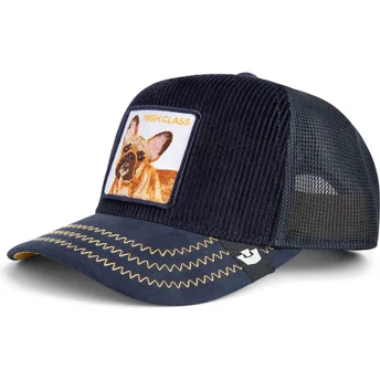 Trucker-Cap marineblau Hund französische Bulldogge High Class Remix The Farm von Goorin Bros.