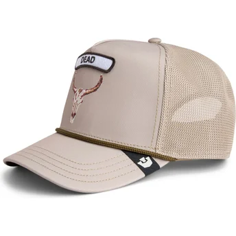 Goorin Bros. Ox GB2 Skull The Rocker The Farm Beige Trucker Hat
