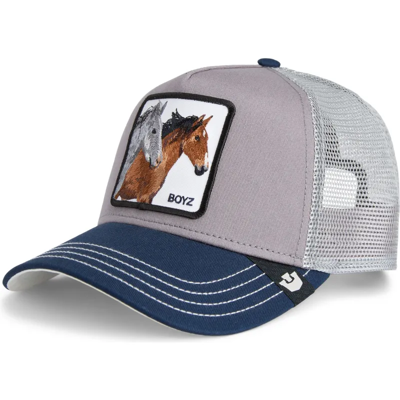 cappellino-trucker-grigio-e-blu-cavallo-the-boyz-sport-the-farm-di-goorin-bros