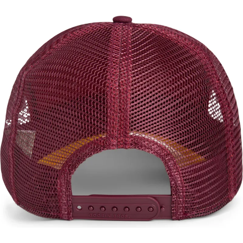 trucker-cap-rot-und-gelb-eule-the-real-talk-sport-the-farm-von-goorin-bros