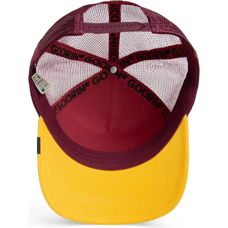 cappellino-trucker-rosso-e-giallo-gufo-the-real-talk-sport-the-farm-di-goorin-bros