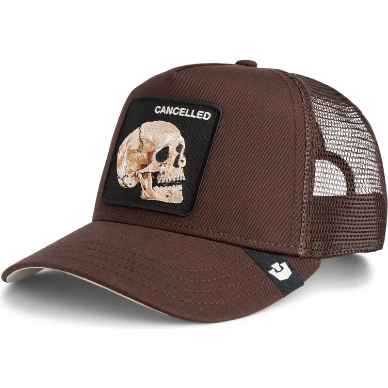 trucker-cap-braun-totenkopf-the-cancelled-skull-grit-the-farm-von-goorin-bros