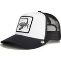 schwarz-weisse-trucker-kappe-skorpion-deadly-the-farm-von-goorin-bros