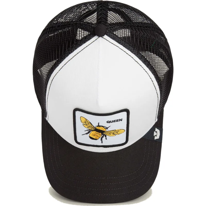 czapka-trucker-bialo-czarna-dla-chlopca-pszczola-the-queen-mini-the-farm-goorin-bros