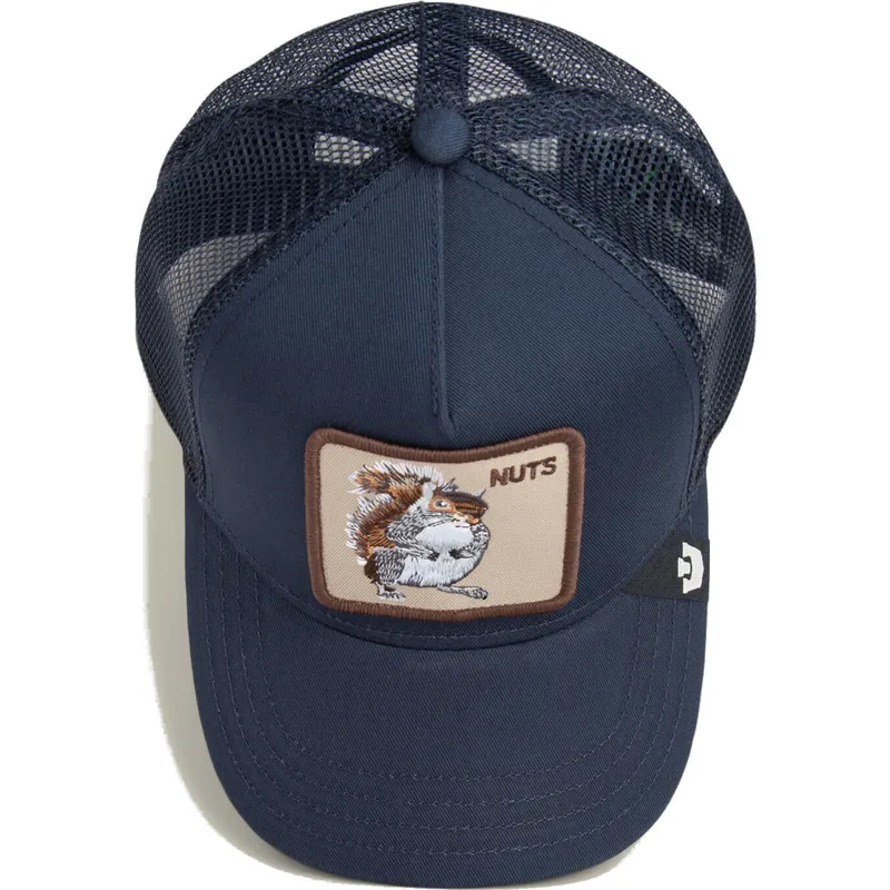cappellino-trucker-blu-navy-per-bambino-scoiattolo-nuts-mini-the-farm-di-goorin-bros