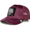 trucker-cap-weinrot-tiger-savage-tiger-velour-the-farm-von-goorin-bros