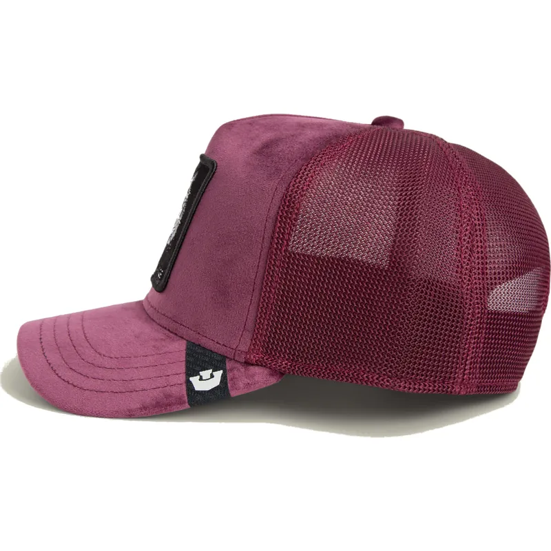 trucker-cap-weinrot-tiger-savage-tiger-velour-the-farm-von-goorin-bros