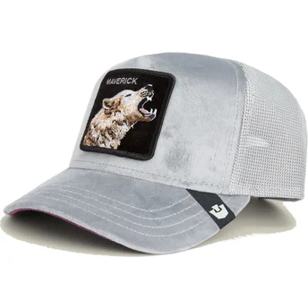 Czapka trucker szara wilk Maverick Wolf Velour The Farm od Goorin Bros.