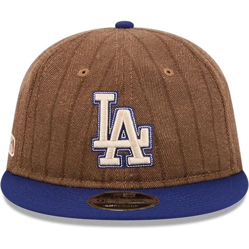 regulowana-brazowo-niebieska-czapka-z-daszkiem-9fifty-retro-crown-wool-pinstripe-los-angeles-dodgers-mlb-od-new-era