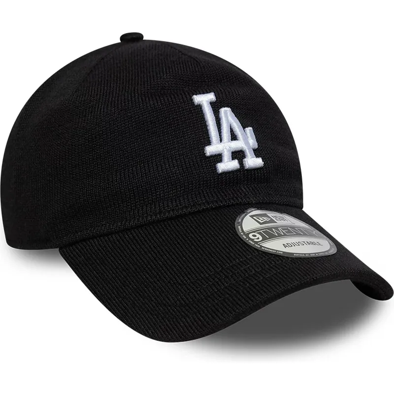 czarna-regulowana-czapka-z-zakrzywionym-daszkiem-9twenty-merino-wool-los-angeles-dodgers-mlb-new-era