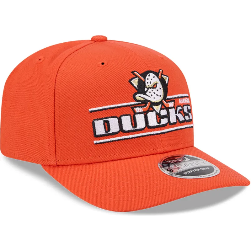 cappellino-curvo-arancione-snapback-9seventy-stretch-snap-stated-di-anaheim-ducks-nhl-di-new-era