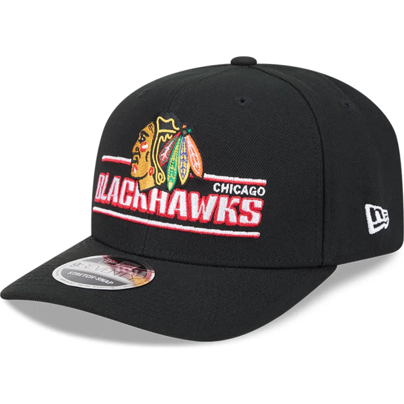 czarna-czapka-z-zakrzywionym-daszkiem-snapback-9seventy-stretch-snap-stated-chicago-blackhawks-nhl-new-era