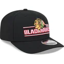 cappellino-curvo-nero-snapback-9seventy-stretch-snap-stated-di-chicago-blackhawks-nhl-di-new-era