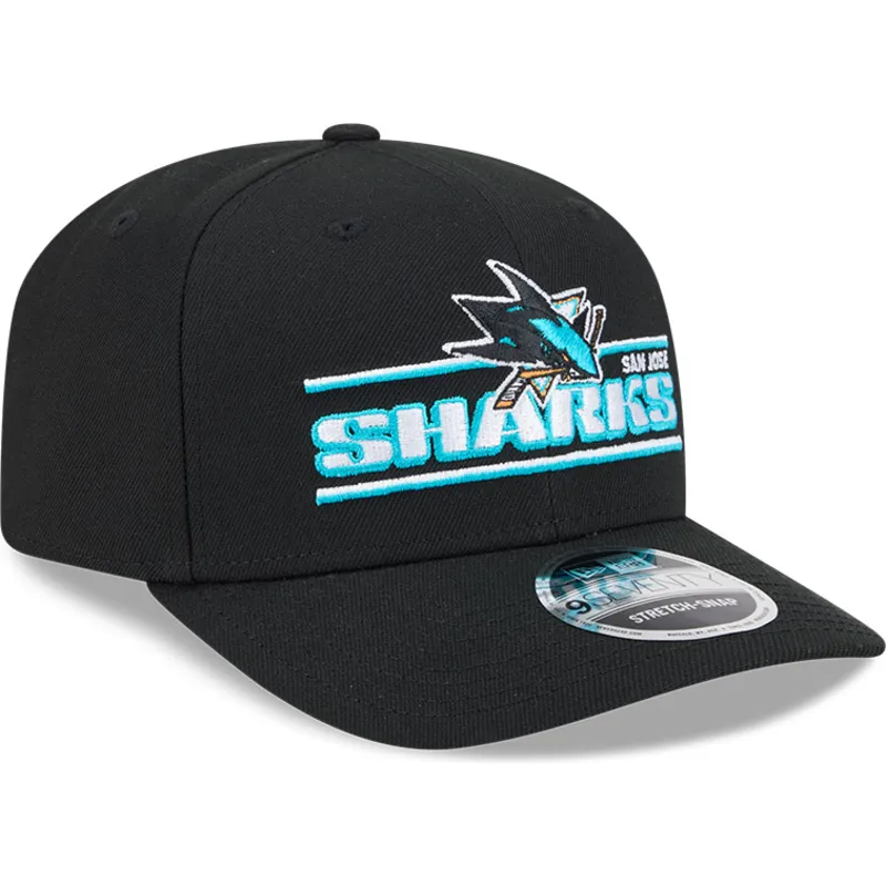 czarna-czapka-z-zakrzywionym-daszkiem-snapback-9seventy-stretch-snap-stated-san-jose-sharks-nhl-od-new-era