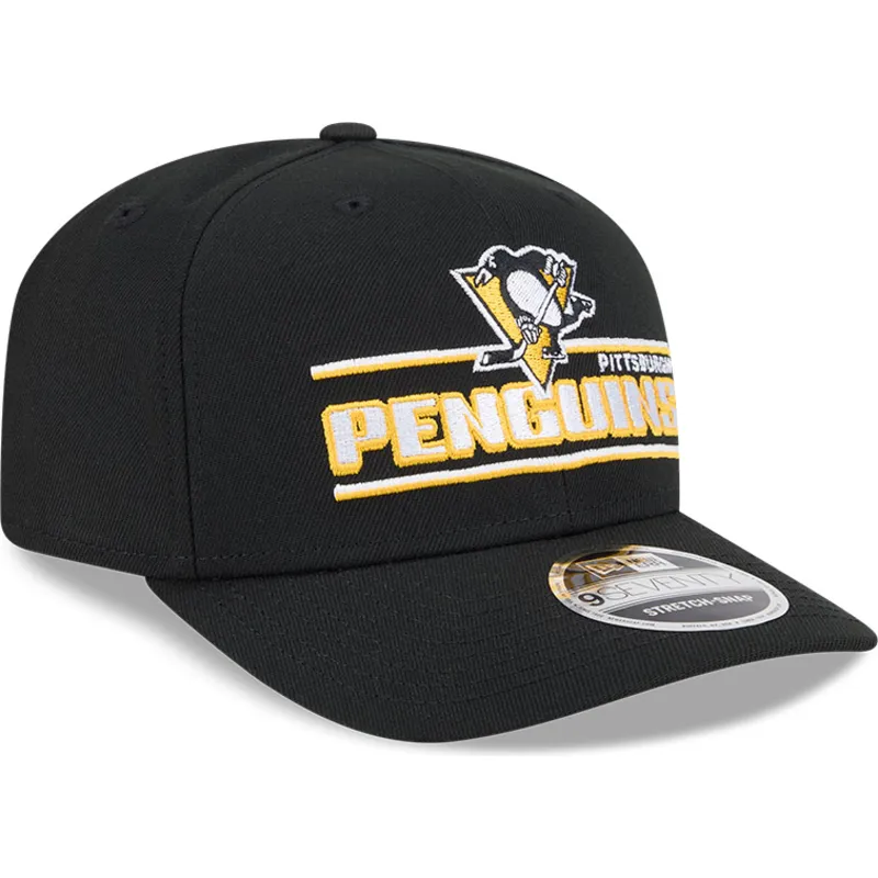 cappellino-curvo-nero-snapback-9seventy-stretch-snap-stated-di-pittsburgh-penguins-nhl-di-new-era