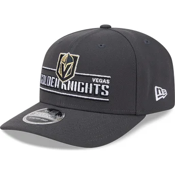 Cappellino curvo grigio snapback 9SEVENTY Stretch Snap Stated dei Vegas Golden Knights NHL di New Era