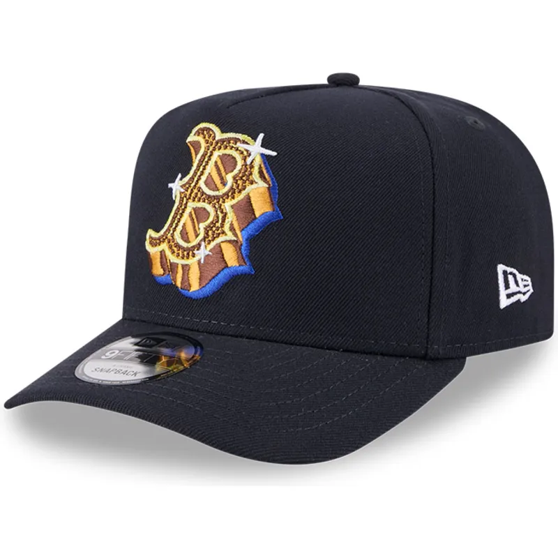 cappellino-snapback-blu-navy-curva-9fifty-a-frame-emblem-dei-boston-red-sox-mlb-di-new-era