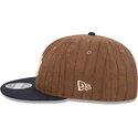 cappello-piatto-marrone-e-blu-navy-regolabile-9fifty-retro-crown-wool-pinstripe-dei-new-york-yankees-mlb-di-new-era