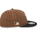 cappello-piatto-marrone-e-nero-regolabile-9fifty-retro-crown-wool-pinstripe-dei-chicago-white-sox-mlb-di-new-era