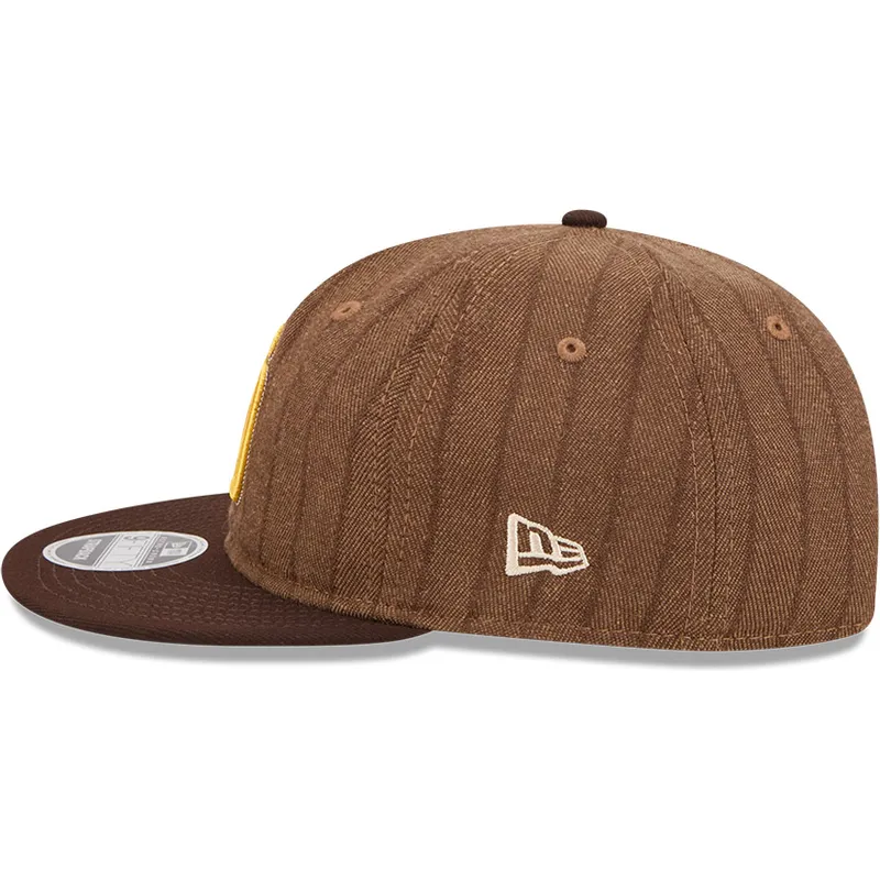 san-diego-padres-mlb-new-era-9fifty-retro-crown-ull-pinstripe-brun-justerbar-flat-keps