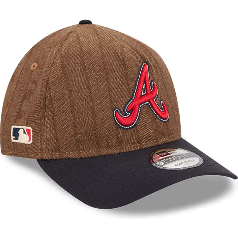 regulowana-czapka-z-daszkiem-brazowo-granatowa-9twenty-a-frame-wool-pinstripe-atlanta-braves-mlb-marki-new-era