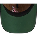cappellino-curvo-marrone-e-blu-marino-regolabile-9twenty-a-frame-wool-pinstripe-di-atlanta-braves-mlb-di-new-era