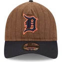regulowana-czapka-z-daszkiem-brazowo-granatowa-9twenty-a-frame-wool-pinstripe-detroit-tigers-mlb-od-new-era