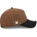 new-era-curved-brim-9twenty-a-frame-wool-pinstripe-chicago-white-sox-mlb-brown-and-black-adjustable-cap