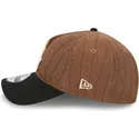 new-era-curved-brim-9twenty-a-frame-wool-pinstripe-chicago-white-sox-mlb-brown-and-black-adjustable-cap