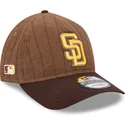cappellino-curvo-marrone-regolabile-9twenty-a-frame-wool-pinstripe-dei-san-diego-padres-mlb-di-new-era