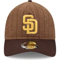 new-era-curved-brim-9twenty-a-frame-wool-pinstripe-san-diego-padres-mlb-brown-adjustable-cap