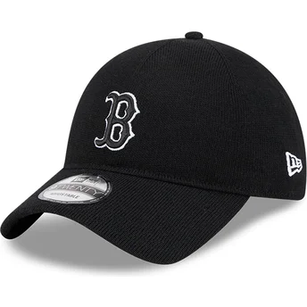 Cappellino curvo nero regolabile 9TWENTY in lana Merino dei Boston Red Sox MLB di New Era
