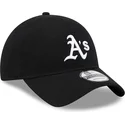 cappellino-curvo-nero-regolabile-9twenty-merino-wool-degli-oakland-athletics-mlb-di-new-era
