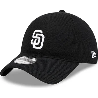 Cappellino curvo nero regolabile 9TWENTY in lana Merino dei San Diego Padres MLB di New Era
