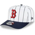 cappellino-snapback-9fifty-a-frame-satin-pinstripe-bianco-e-blu-navy-dei-boston-red-sox-mlb-di-new-era