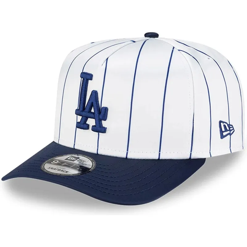 los-angeles-dodgers-mlb-new-era-9fifty-a-frame-satin-pinstripe-vit-och-bla-snapback-keps