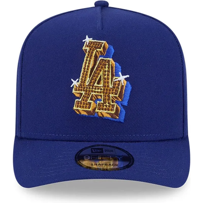cappellino-curvo-blu-snapback-9fifty-a-frame-emblem-dei-los-angeles-dodgers-mlb-di-new-era