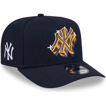 Cappellino curvo blu navy snapback 9FIFTY A Frame Emblem dei New York Yankees MLB di New Era