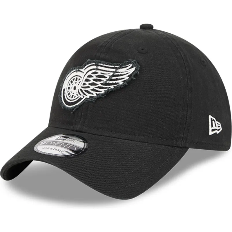 schwarze-verstellbare-curved-cap-9twenty-stamp-der-detroit-red-wings-nhl-von-new-era