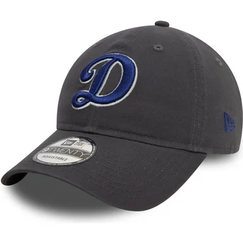 Cappellino curvo grigio regolabile 9TWENTY Core Classic dei Los Angeles Dodgers MLB di New Era
